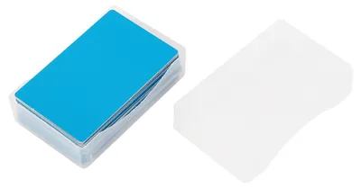 Image de Lot de 50 plaques métalliques de marquage bleues de 0,45 mm d'épaisseur, pour étiquettes d'identification
