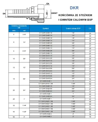 Produktbild von Hydrauliknippel Gerader Innengewindenippel DN06 1/4 Zoll 60° Konus BSP-Gewinde
