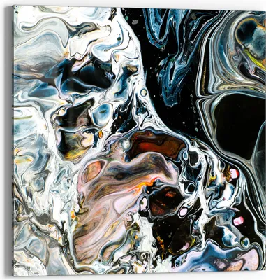 Produktbild von DEQORI Glasbild Echtglas 30x30 cm 'Abstrakte Erdschichten' Wandbild Bild modern Deko
