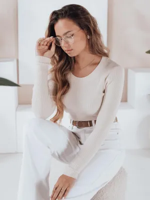 Produktbild von Dstreet Klassischer Pullover für Frauen Nolvie natur M/L