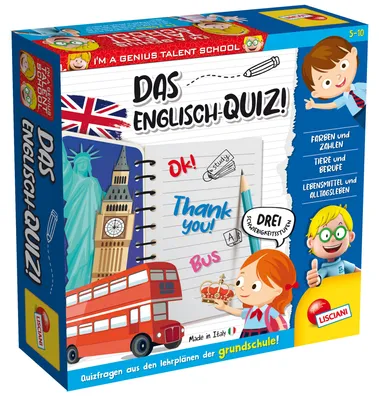 Produktbild von Lisciani DE48892 - Das Englisch Quiz Lernspiel Grundschule Vokabeln lernen Sprachspiel English