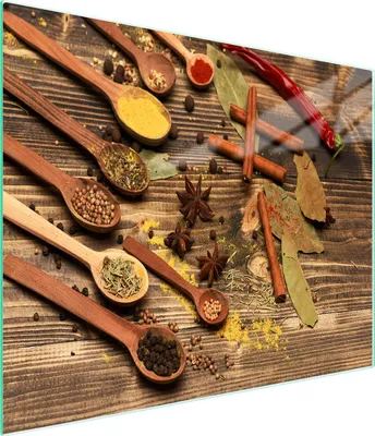 Image de Planche à découper en verre 52x30 épices