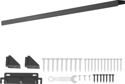 Produktbild von SucceBuy Bypass-Schiebetürbeschlag-Set 1829 mm, Doppelschiebetürschiene aus Aluminiumlegierung, Schiebetürsystem für Schränke (25–45 mm Dicke / 951 mm Breite), Sanftes Gleiten & Geräuscharm, Schwarz