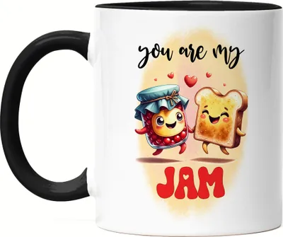 Produktbild von You Are My Jam Lustige Tasse Schwarz für Marmeladen- und Toastliebhaber Süßes Geschenk