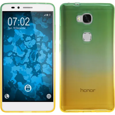 Produktbild von PhoneNatic Case kompatibel mit Huawei Honor 5X - Design:03 Silikon Hülle Ombrè + 2 Schutzfolien