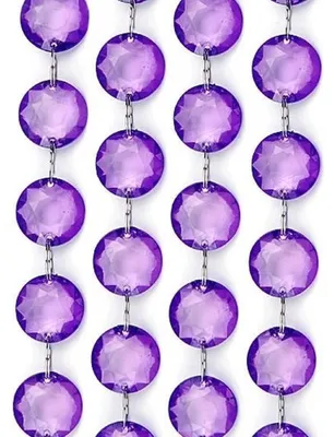 Produktbild von Kristallgirlande | 1 m Lila 18 mm