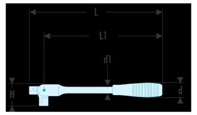 Produktbild von Facom Gelenkgriff 1/2" 381 mm