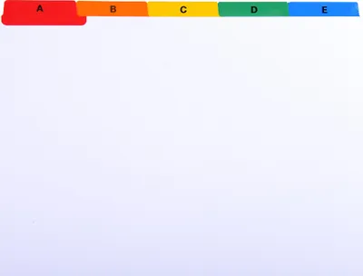 Image de Exacompta 10x Intercalaires A à Z carte blanche 160g A5 Blanc 13998E