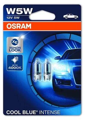 Produktbild von Osram Cool Blue Intense Kennzeichenbeleuchtung W5W, 2825HCBI-02B, 12V, Doppelblister , 2 Stück (1er Pack)