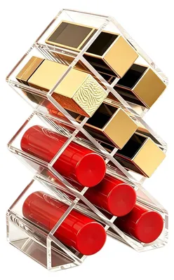Image de Organisateur transparent en acrylique pour rouge à lèvres et autres produits de beauté