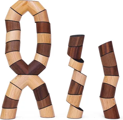 Produktbild von Frechling Konstruktionsspiel "Loggos", L, Nuss/Buche, 33 Steine