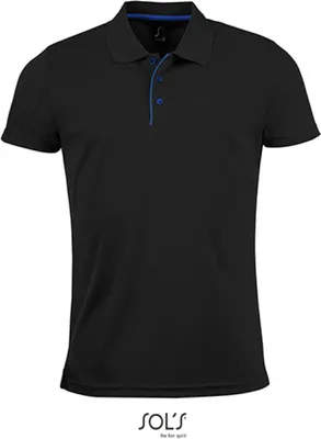Produktbild von SOLs 01180 | Mens Sports Polo Shirt Performer - Farbe: Black - Größe: 3XL