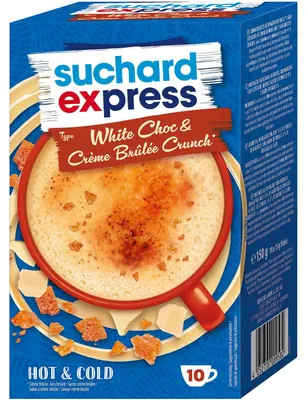Produktbild von Suchard Express Sticks Type White Choc & Crème Brûlée Crunch 10er