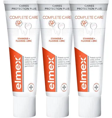 Produktbild von ELMEX Kariesschutz Plus Komplettpflege 3x 75 ml