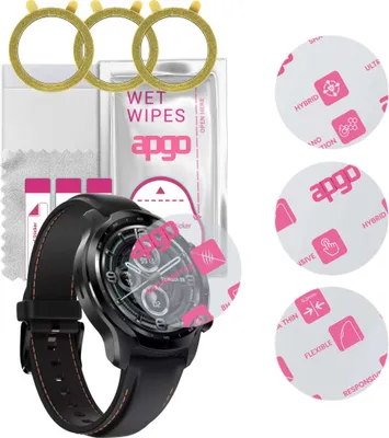 Produktbild von apgo 3 Stück Schutzglas, klar, kompatibel mit Mobvoi TicWatch Pro 3 GPS Smartwatch, Hybrid 8H, Ersatz für Hartglas, Displayschutzglas, Bildschirmschutz, Displayschutz, kratzfest