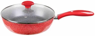 Produktbild von Pfanne mit Deckel Voltz - V54419A26CD, mit Marmorbeschichtung, 26 cm, rot
