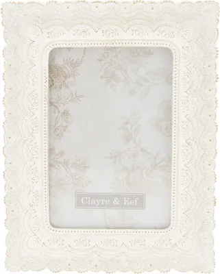 Produktbild von Clayre & Eef Bilderrahmen 10x15 cm Weiß Kunststoff