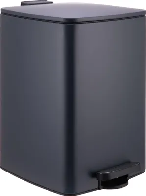 Obrázek produktu pro Relaxdays Kuchyňský odpadkový koš, 20 l, automatické zavírání, vyjímatelný vnitřní koš, matný kov, hranatý koš s pedálem, tmavě šedý