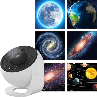 Produktbild von Galaxieprojektor 360° Drehbar Galaxy Sternenhimmel 13-in-1 Bild-Sternprojektor Kinder Planetariumsprojektor,Timer