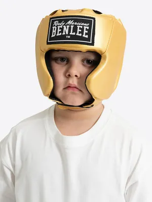 Produktbild von Kopfschutz aus Kunstleder für Kinder MIKE JUNIOR Gold/Black junior BENLEE
