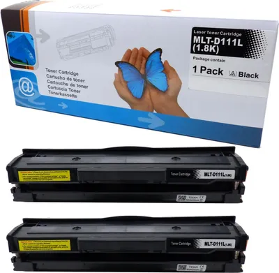 Produktbild von 2x Toner ersetzt Samsung MLT-D111L / M2020 – 1.800 Seiten, Schwarz, Kompatibel mit Samsung Xpress M2020, M2070 Serien