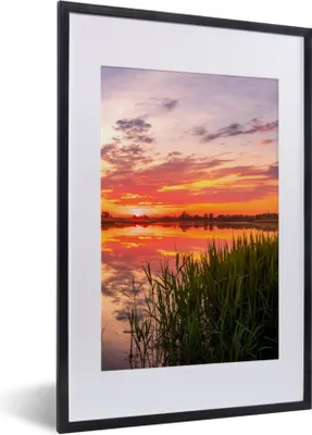 Produktbild von MuchoWow® Gerahmtes Poster Wasser - Luft - Natur 40x60 cm - Poster mit Schwarzem Bilderrahmen Wandposter Rahmen Foto Bilder - Poster in Rahmen