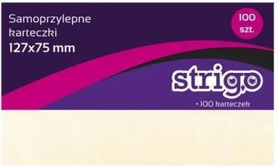 Produktbild von Karteczki samoprzylepne Strigo pastelowe żółte 100 sztuk