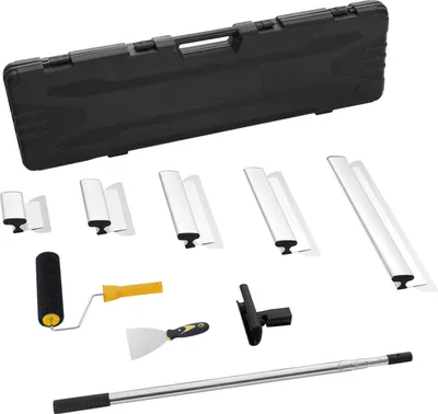 Produktbild von SucceBuy Trockenbau-Fugenmesser-Satz, mit 7/10/14/16/24 Zoll Fugenmessern + 34-81,6 Zoll Verlängerungshandgriff, Edelstahl-Messer