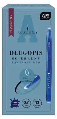 Produktbild von Löschbarer Kugelschreiber Academy, blau (12 Stück) – INTERDRUK