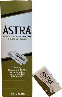 Obrázok produktu pre Astra Superior Platinum Double Edge zelené žiletky 20x5= 100 žiletiek