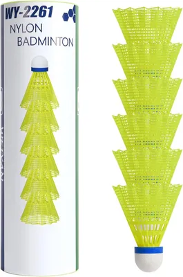 Produktbild von Badmintonbälle Set, Nylon, 6 oder 12 Stück, für Indoor und Outdoor