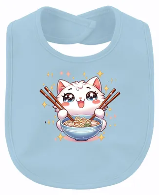 Produktbild von Kawaii Katze Ramen Nudeln Japanisch Anime Manga Süß Geschenk Otaku Baby, Hellblau, Einheitsgröße