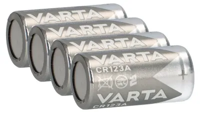 Produktbild von 4x Varta Photobatterie CR123A Lithium 3V 1480mAh 1er Blister