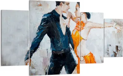 Produktbild von Bild auf Leinwand - Leinwandbild - tanzen sie - 160x90cm - Wand Bild - Wanddeko - Wandbilder - Leinwanddruck - Bilder - Kunstdruck - Wanddekoration - Leinwand bilder - Wandkunst - DL160x90-3772