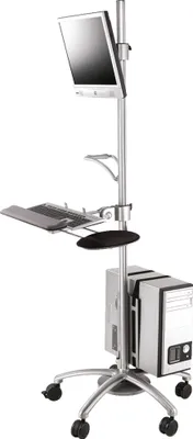 Image de ROLINE Support à roulettes pour PC/LCD, réglable en hauteur, jusqu'à 30 kg
