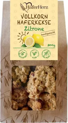 Produktbild von HaferHerz Vollkorn Haferkekse Zitrone 300g