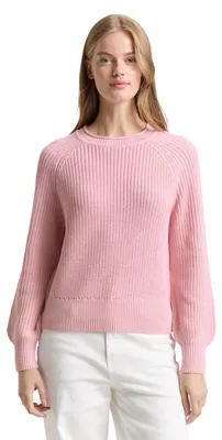 Produktbild von TOM TAILOR Denim Strickpullover mit leichten Ballonärmeln