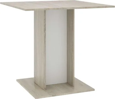 Produktbild von vidaXL Esstisch Weiß und Sonoma-Eiche 80x80x75 cm Holzwerkstoff