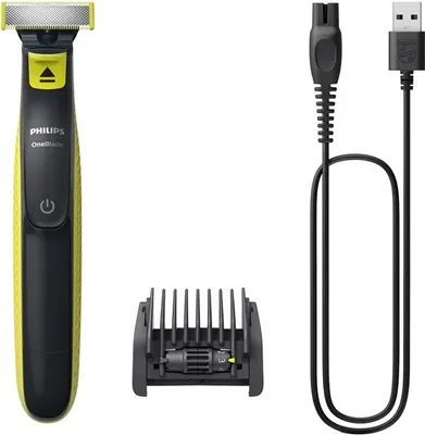 Produktbild von Philips Norelco OneBlade OneBlade QP2724/20 Face, Folienschaber, Grau, Limette, Contour-following technology, Dual protection system, Original Blade, QP210, QP220, QP230, QP610, QP620, QP410, QP420, Akku, Nickel-Metallhydrid (NiMH)