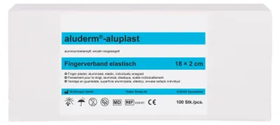 Obrázek produktu pro Náplasti na rány obvaz na prst aluderm-aluplast elastický 18x2cm PU=100 kusů