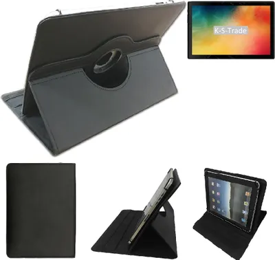 Produktbild von High quality kompatibel mit Blackview Tab 8 Schutz Hülle 360° Tablet Case Schutzhülle Flip Cover schwarz. Tablet Hülle drehbar Standfunktion