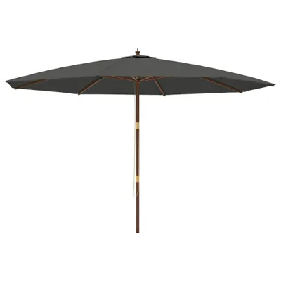 Produktbild von vidaXL Sonnenschirm mit Holzmast Anthrazit 400x273 cm