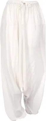 Produktbild von Haremshose, Pluderhose, Pumphose, Aladinhose - Weiß, Damen, Viskose, Hosen