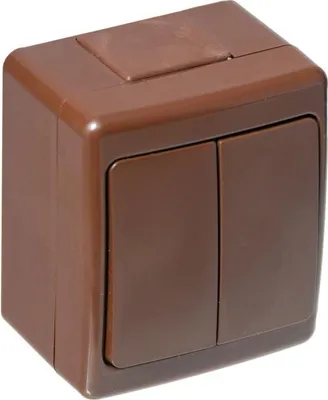 Produktbild von Aufputz Serienschalter Lichtschalter Schalter Feuchtraum IP44 braun serie BETA