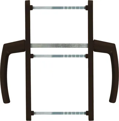 Türgriff / Türdrücker / Türklinke / Drückergarnitur DHS 92mm (Schildbreite 28mm) - Braun RAL 8077