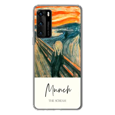 Produktbild von MuchoWow® Handyhülle Schutzhülle Hülle für Huawei P40 Der Schrei - Edvard Munch - Alte Meister Silikon Softcase Handy Hülle - Handytasche