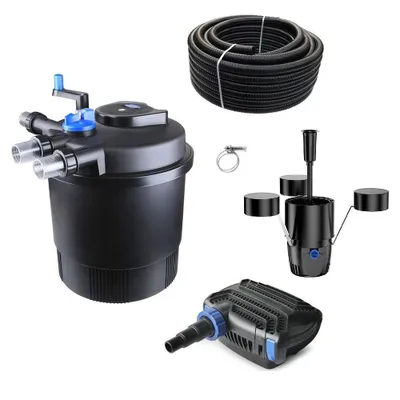 Produktbild von Druckteichfilter Set CPF 20000 mit 50W Eco Pumpe 10m Schlauch externer Skimmer Nr.38