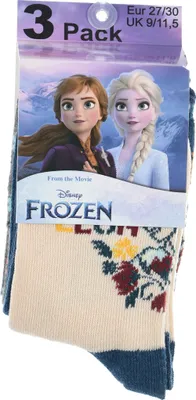 Produktbild von Frozen - Die Eiskönigin Kinder Mädchen Socken 3 Paar Strümpfe Paket Set  , Größe:27/30