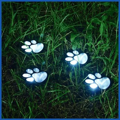 Obrázek produktu pro LED pouliční osvětlení s motivem zvířat, bílá dekorativní svítidla, 4 kusy.