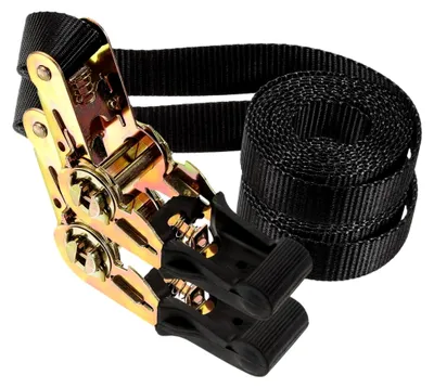 Produktbild von Ratschengurte 2 Stück 2,5 cm x 2 m Spanngurte aus Polyester mit Ratschenmechanismus für Lkw und Autoanhänger zur Ladungssicherung